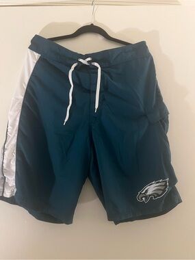 NFL Men's Dark Teal Athletic Shorts with White Trim